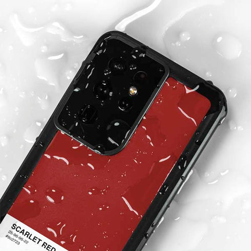 Scarlet Red Galaxy S24 Ultra Waterproof Case
