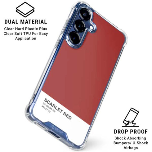 Scarlet Red Galaxy S25 Plus Clear Case