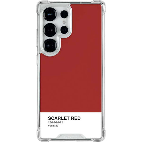 Scarlet Red Galaxy S25 Ultra Clear Case