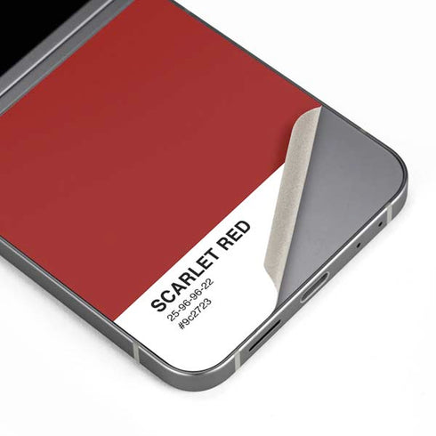 Scarlet Red Galaxy Z Flip6 Skin