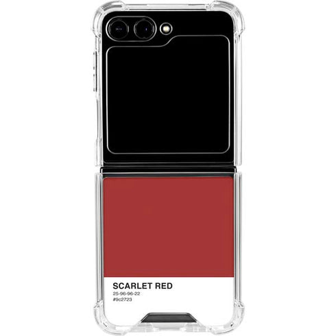 Scarlet Red Galaxy Z Flip6 Clear Case