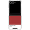 Scarlet Red Galaxy Z Flip7 Clear Case