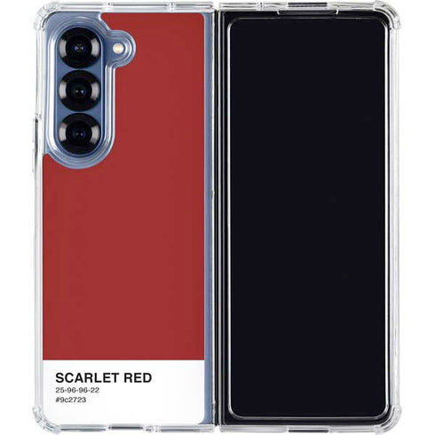 Scarlet Red Galaxy Z Fold6 Clear Case