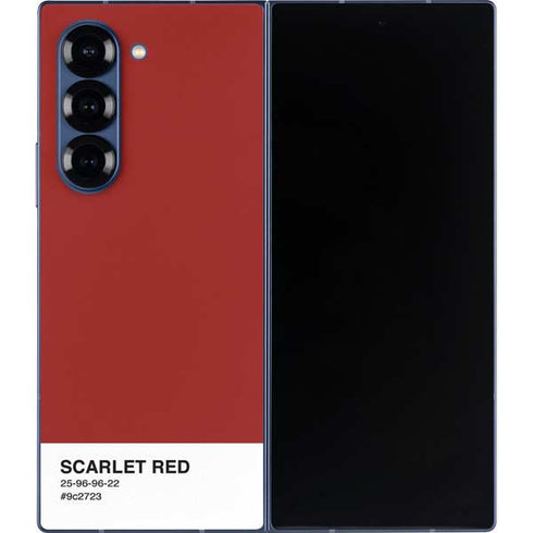 Scarlet Red Galaxy Z Fold6 Skin