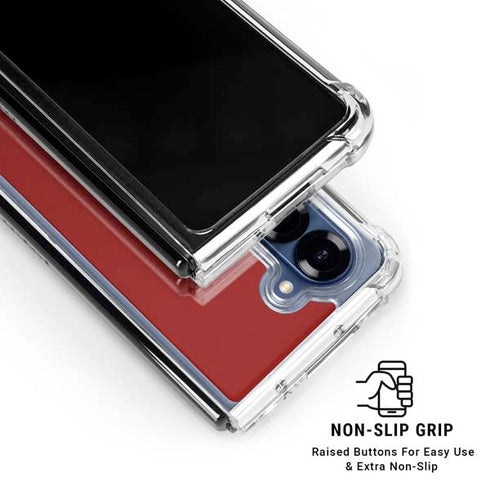 Scarlet Red Galaxy Z Fold7 Clear Case