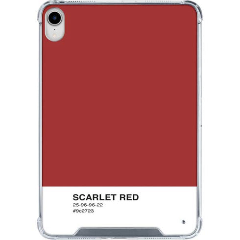 Scarlet Red iPad 11th Gen (2025) Clear Case