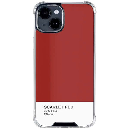 Scarlet Red iPhone 15 Clear Case