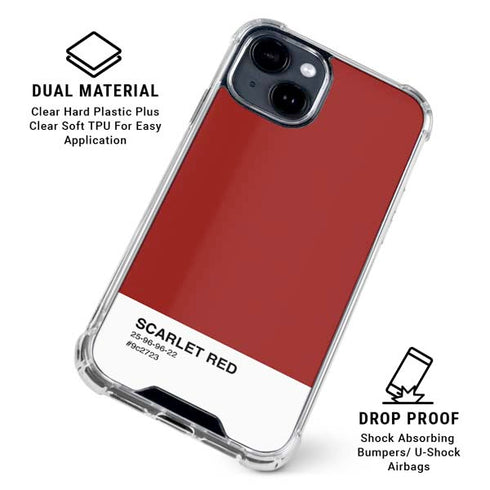 Scarlet Red iPhone 15 Clear Case