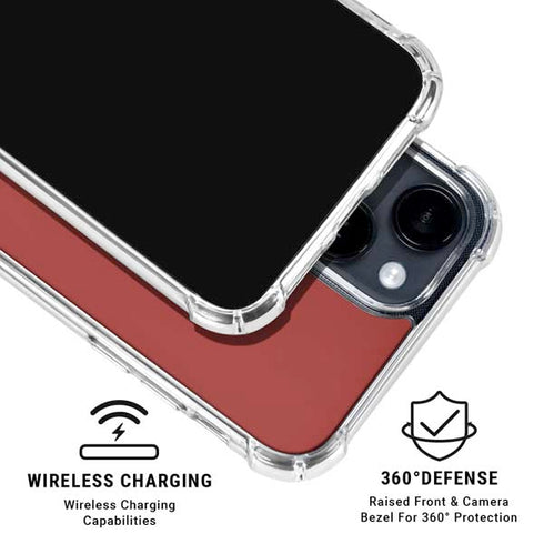 Scarlet Red iPhone 15 Clear Case