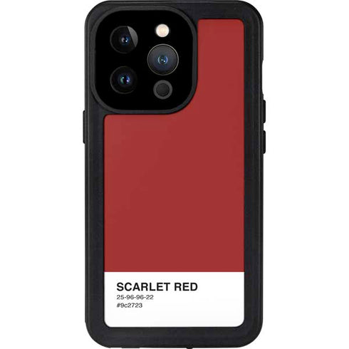 Scarlet Red iPhone 15 Pro Waterproof Case