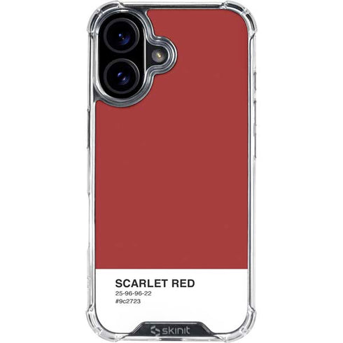 Scarlet Red iPhone 16 Clear Case