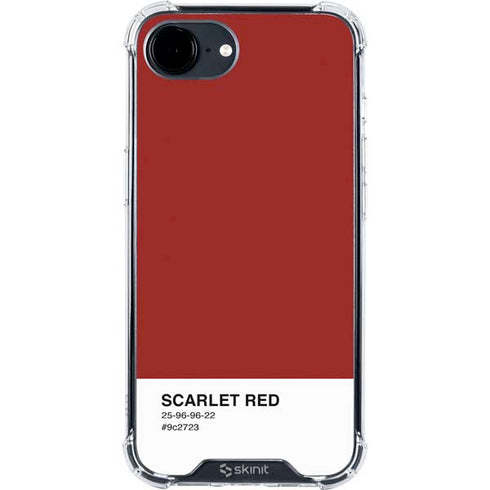 Scarlet Red iPhone 16e Clear Case