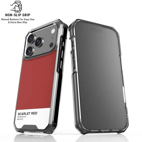 Scarlet Red iPhone 17 Pro Clear Case