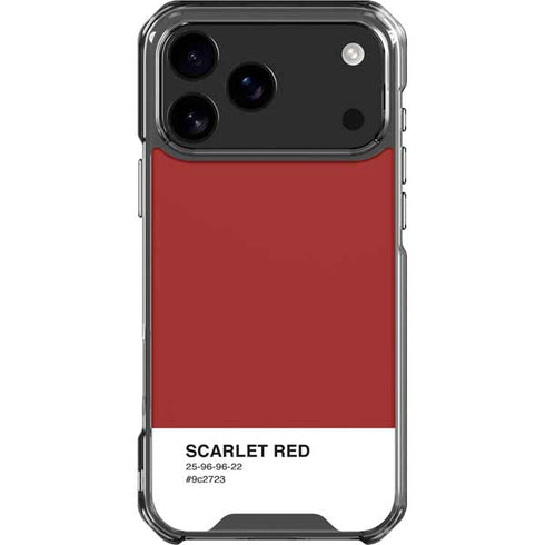 Scarlet Red iPhone 17 Pro Max Clear Case