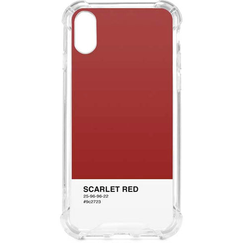 Scarlet Red iPhone XS Clear Case