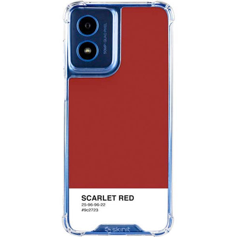 Scarlet Red Moto G 5G (2024) Clear Case