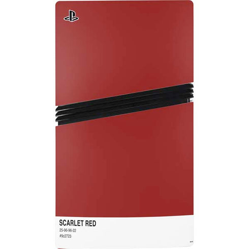 Scarlet Red PS5 Pro Console Skin