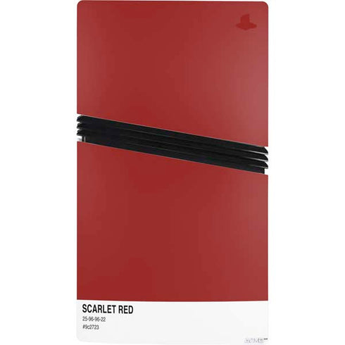 Scarlet Red PS5 Pro Console Skin