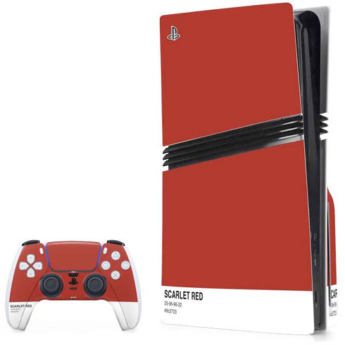 Scarlet Red PS5 Pro Disk Bundle Skin