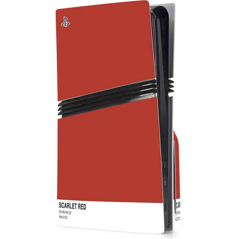 Scarlet Red PS5 Pro Disk Console Skin