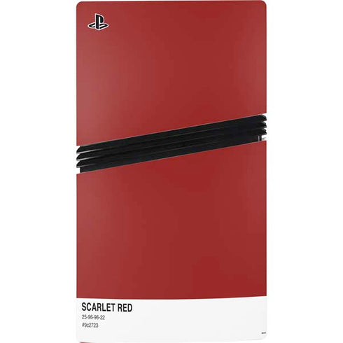 Scarlet Red PS5 Pro Disk Console Skin