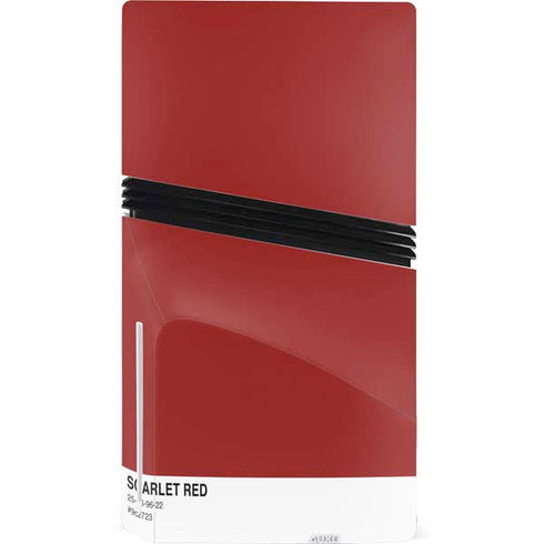Scarlet Red PS5 Pro Disk Console Skin