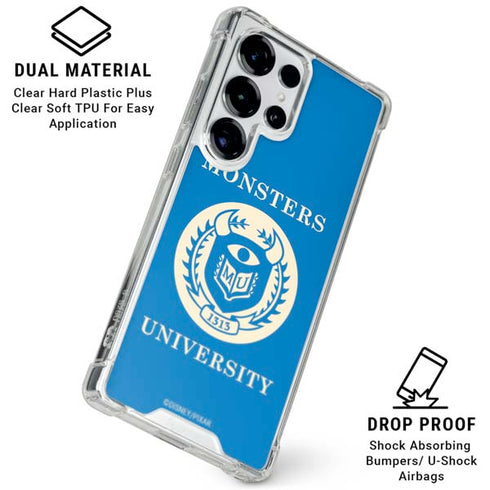 Disney Monsters University School’s Emblem Galaxy S26 Ultra Clear Case