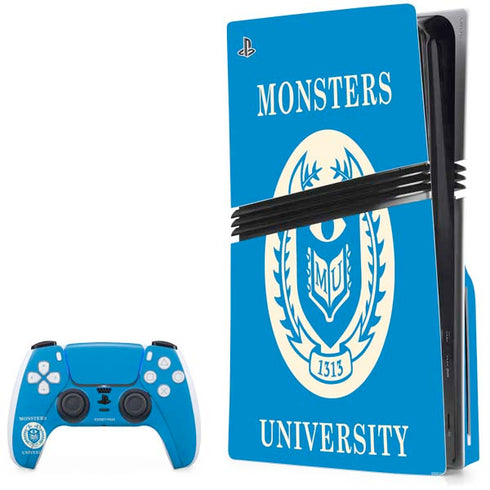 Disney Monsters University School’s Emblem PS5 Pro Disk Bundle Skin