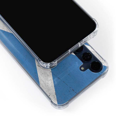 Scotland Flag Distressed Galaxy A35 5G Clear Case