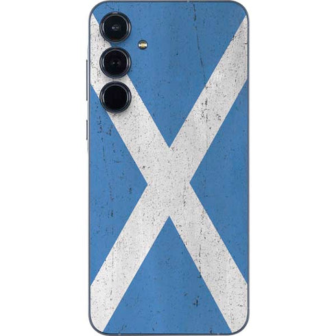 Scotland Flag Distressed Galaxy A55 5G Skin