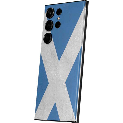 Scotland Flag Distressed Galaxy Skins