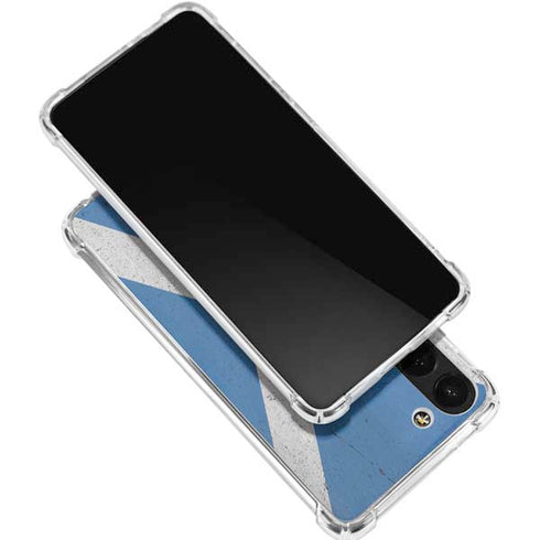 Scotland Flag Distressed Galaxy S24 FE Clear Case