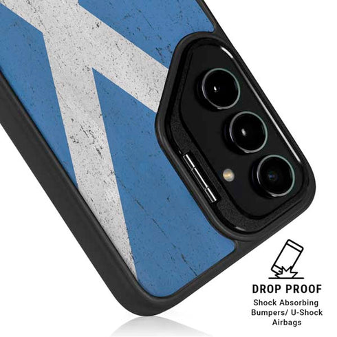 Scotland Flag Distressed Galaxy S24 FE Kickstand Case