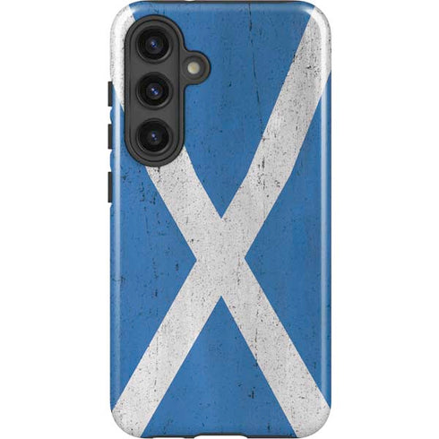 Scotland Flag Distressed Galaxy S25 Plus Impact Case