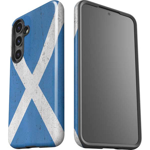 Scotland Flag Distressed Galaxy S25 Plus Impact Case