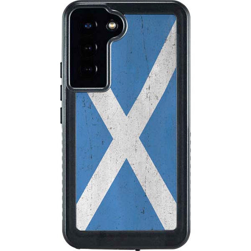 Scotland Flag Distressed Galaxy S24 Plus Waterproof Case
