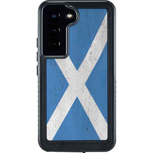 Scotland Flag Distressed Galaxy S24 Waterproof Case