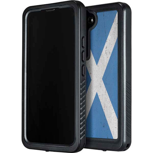 Scotland Flag Distressed Galaxy S24 Waterproof Case
