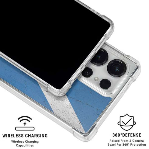 Scotland Flag Distressed Galaxy S26 Ultra Clear Case