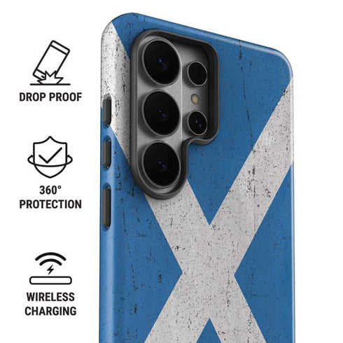 Scotland Flag Distressed Galaxy S26 Ultra Impact Case