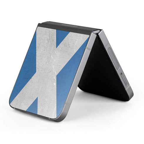 Scotland Flag Distressed Galaxy Z Flip6 Skin