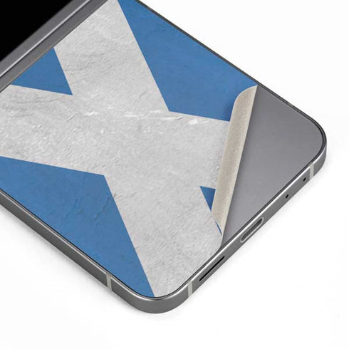 Scotland Flag Distressed Galaxy Z Flip6 Skin