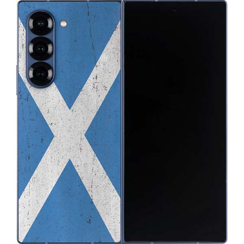 Scotland Flag Distressed Galaxy Z Fold6 Skin