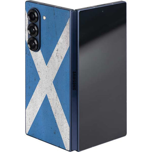 Scotland Flag Distressed Galaxy Z Fold6 Skin