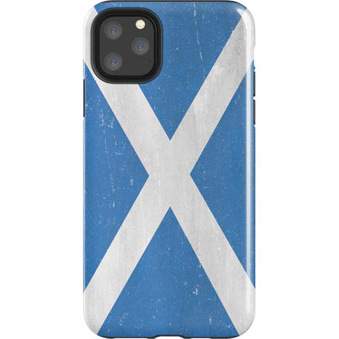 Scotland Flag Distressed iPhone Cases