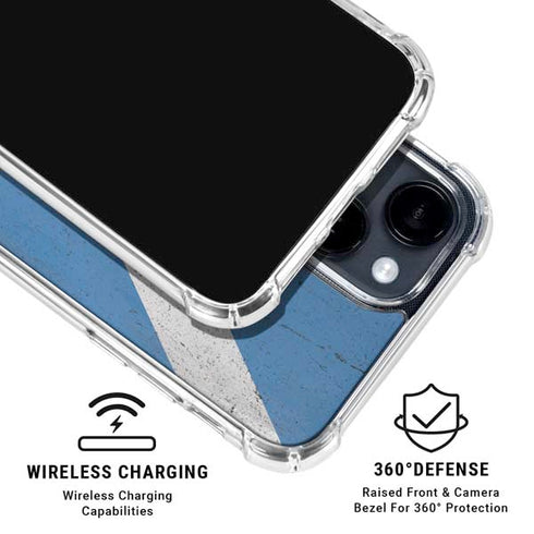 Scotland Flag Distressed iPhone 15 Clear Case