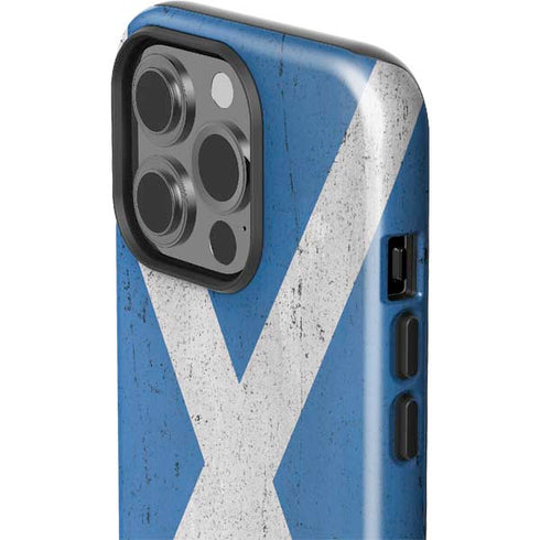 Scotland Flag Distressed iPhone 15 Pro Impact Case