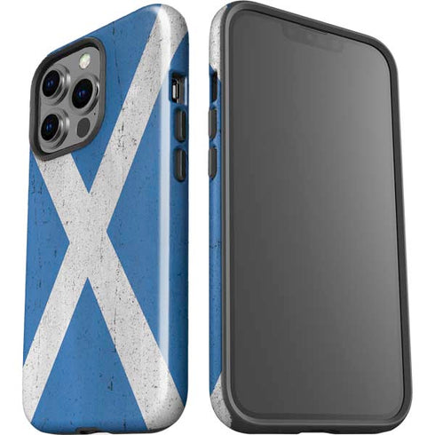 Scotland Flag Distressed iPhone 15 Pro Impact Case