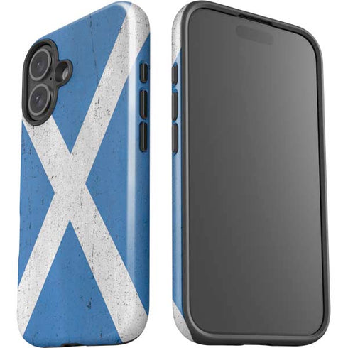 Scotland Flag Distressed iPhone 16 Impact Case