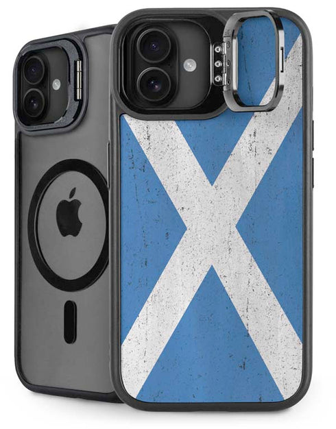 Scotland Flag Distressed iPhone 16 Kickstand Case